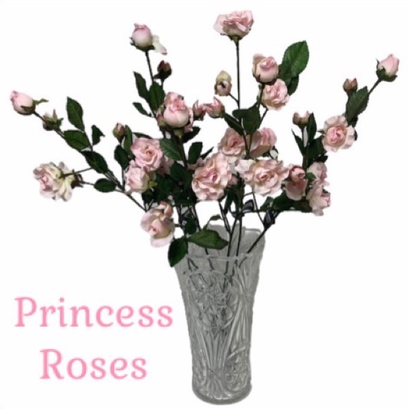 Princess Roses Delicate Pink Long Stem Silk Roses